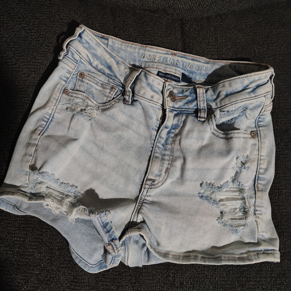 American Eagle High Rise Jean Shorts Size 4